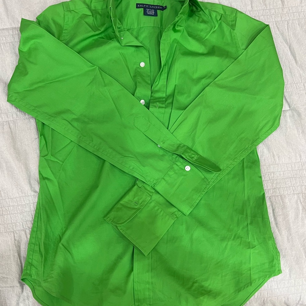 Ralph Lauren Bright Green Button-Up Shirt